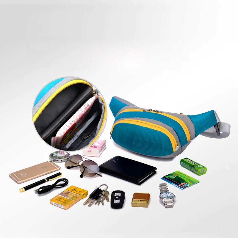 

Waist Bag Fashion Waterproof Lightweight Sport Running Adjustable Waist Bag For Unisex, Customized color