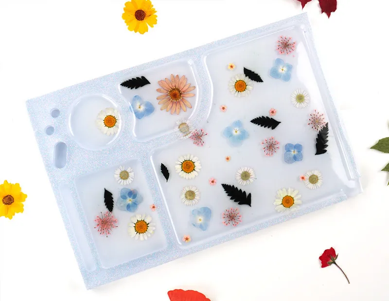 

RO228 Crystal Epoxy Shiny Silicone resin Mould Cigarette rolling Tray Makeup Tray Ashtray Decoration Mould, White