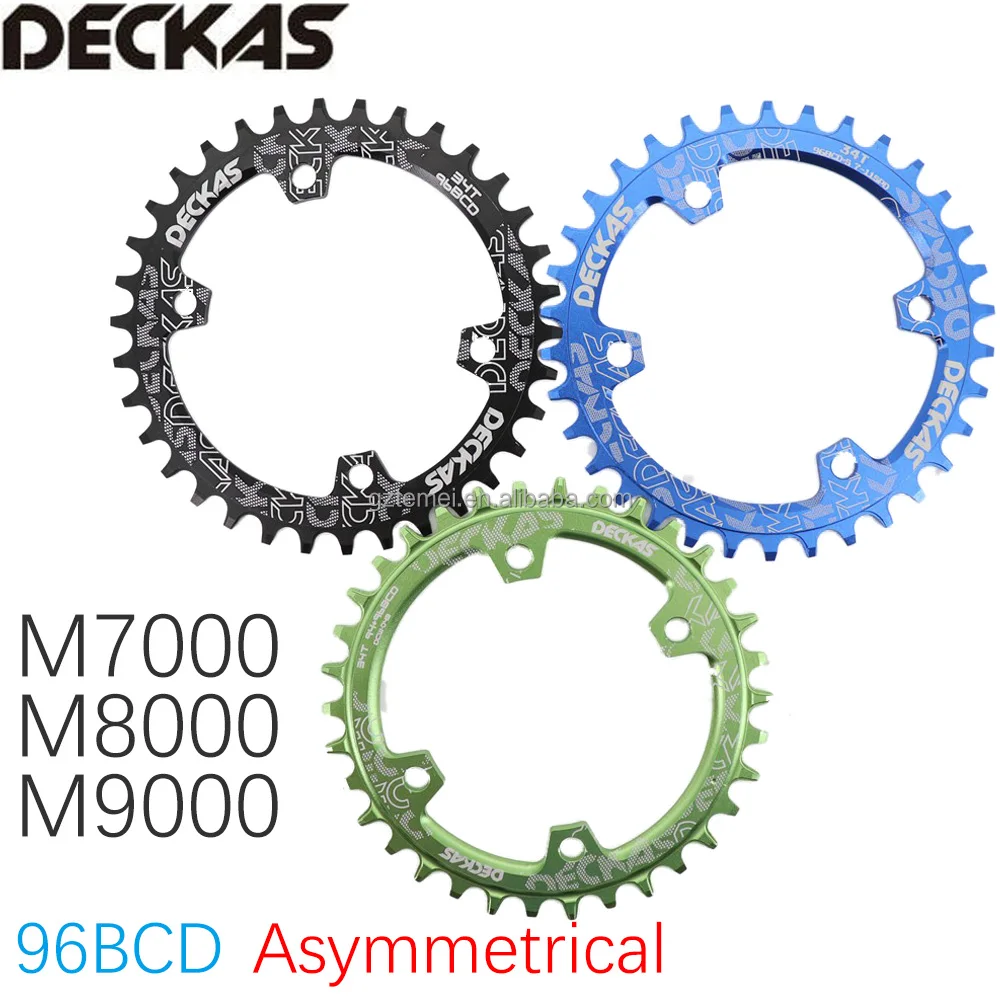 

Deckas Round 96BCD Chainring 32/34/36/38T MTB Bicycle ChainWheel Tooth Plate M700 M8000 M9000, Red/bule/black/gold/sliver