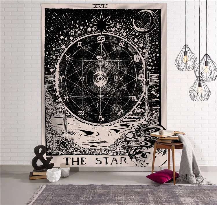 

Factory customized retro tarot tapestry Nordic style decorative background cloth
