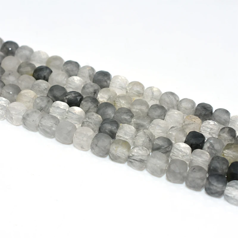 

5*5mm High Quality Natural Faceted Cloud Crystal Beads For Jewelry Making