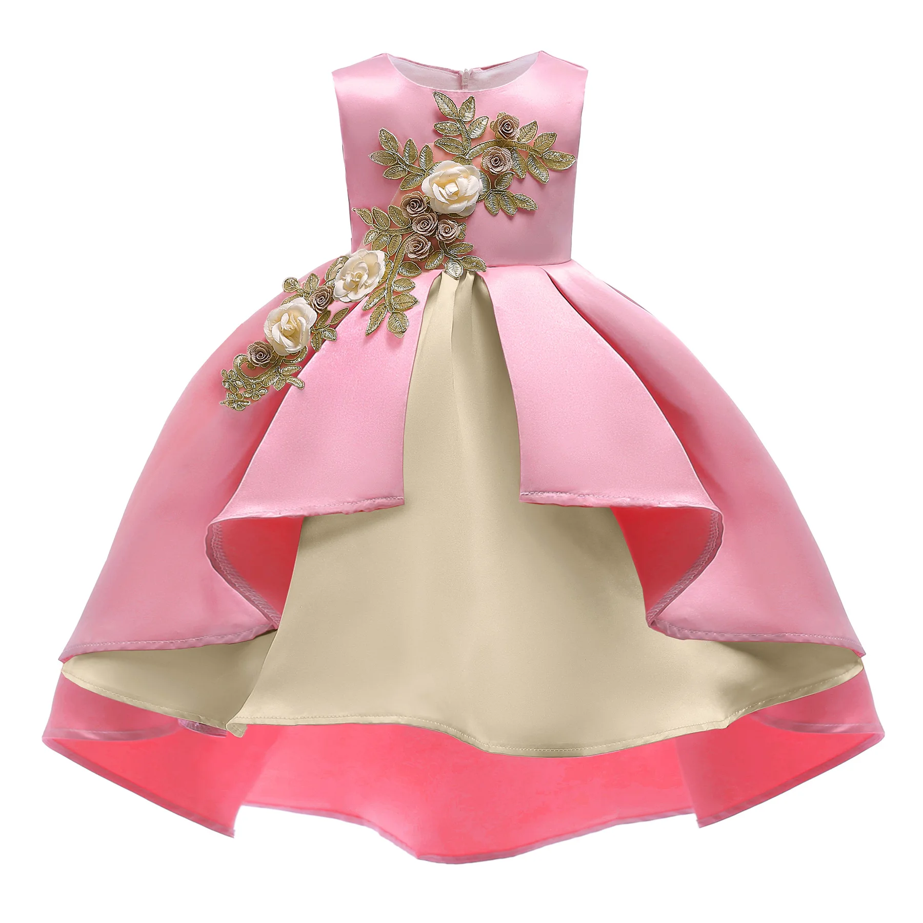 

Latest Design Summer Frock Kids Party Wear Flower Girl Western Party Formal Trailing Birthday Dress