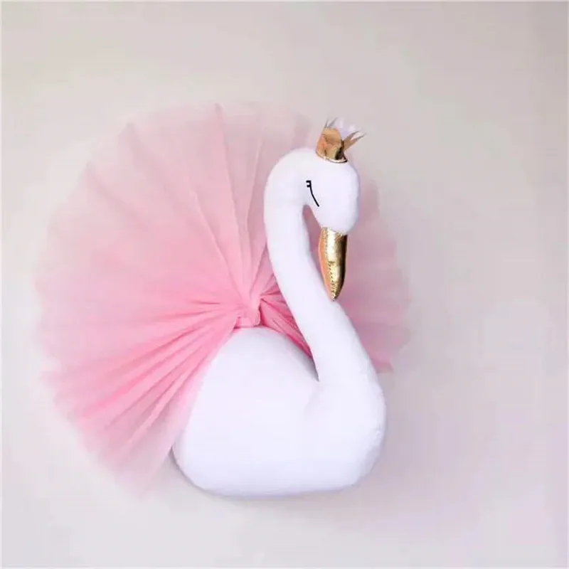 

INS new crown swan animal head baby dolls children room wall hanging wall decorations for hanging photo props, Customized
