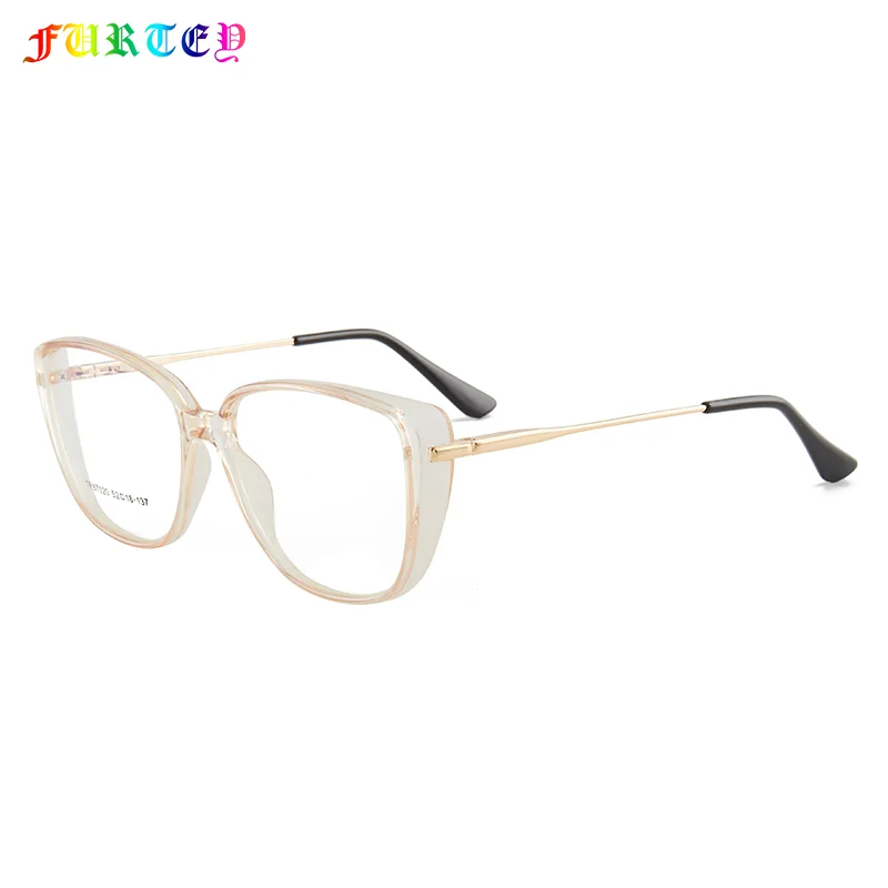 

7020 Classic myopic glasses frame lens for men women square cat's eye anti-blue light TR90 frame flat glasses, 6 colors