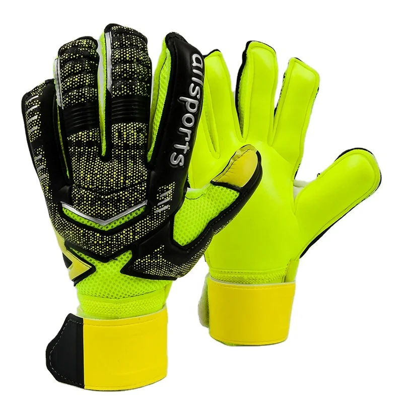 

Goalkeeper Gloves with Finger Guard Football Goalkeepers Children Adult Gloves with heavy latex to protect fingers, Customized color