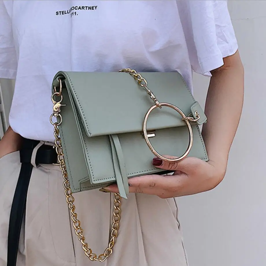 

Female Flap Square Bag 2021 New Quality Leather Women's Designer Handbag Travel Shoulder Messenger Bag, As photo