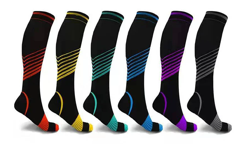 Compression-Socks-1.  Eco-Friendly Unisex custom logo running medical football sports compression socks 