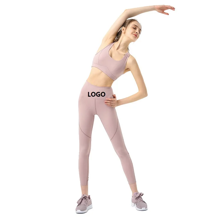 

New hollow high waist nude yoga pants women's peach hip fitness pants tight elastic sports trousers