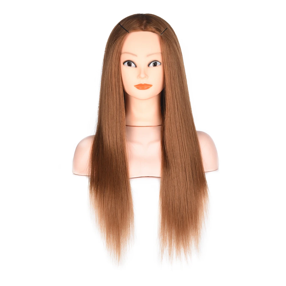 
Long 60cm Training Head 80% Real Human Hair Manikin Head Dummy Mannequin Head Salon for Hair Practice 