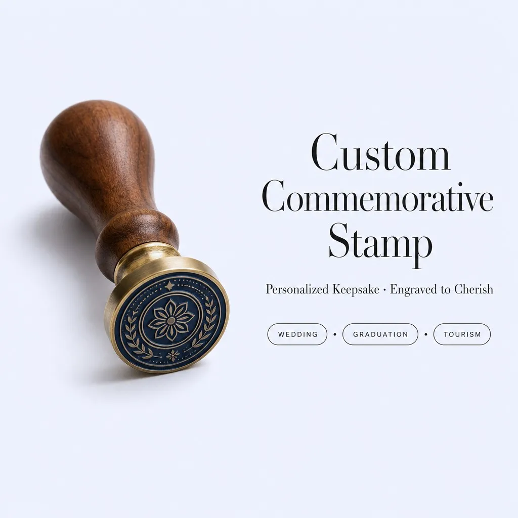 Custom Commemorative Stamp - Personalized Keepsake Engraved to Cherish for Wedding Graduation Tourism
