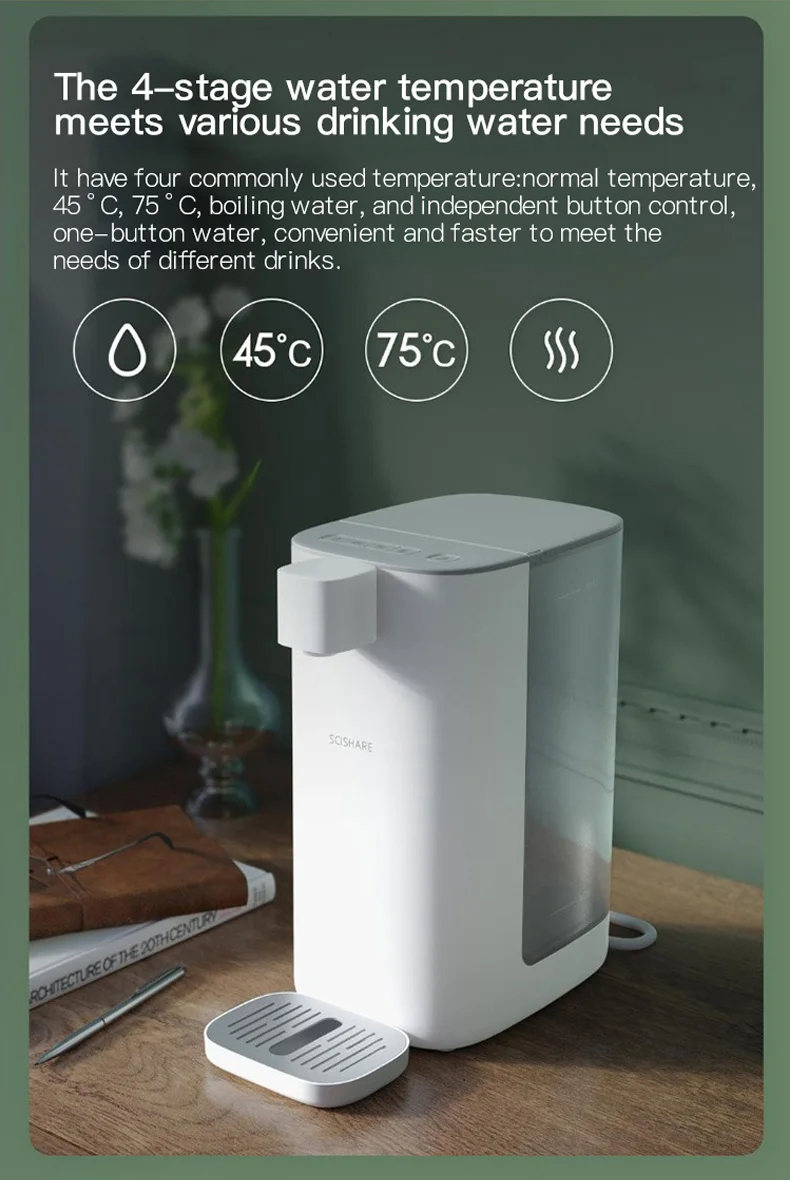 Scishare 3.0l Water Dispenser Instant Heat Water Dispenser Safety