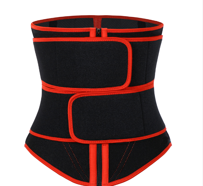 

Custom Logo Double Strap Lose Weight Waist Sweat Belt, Black,red