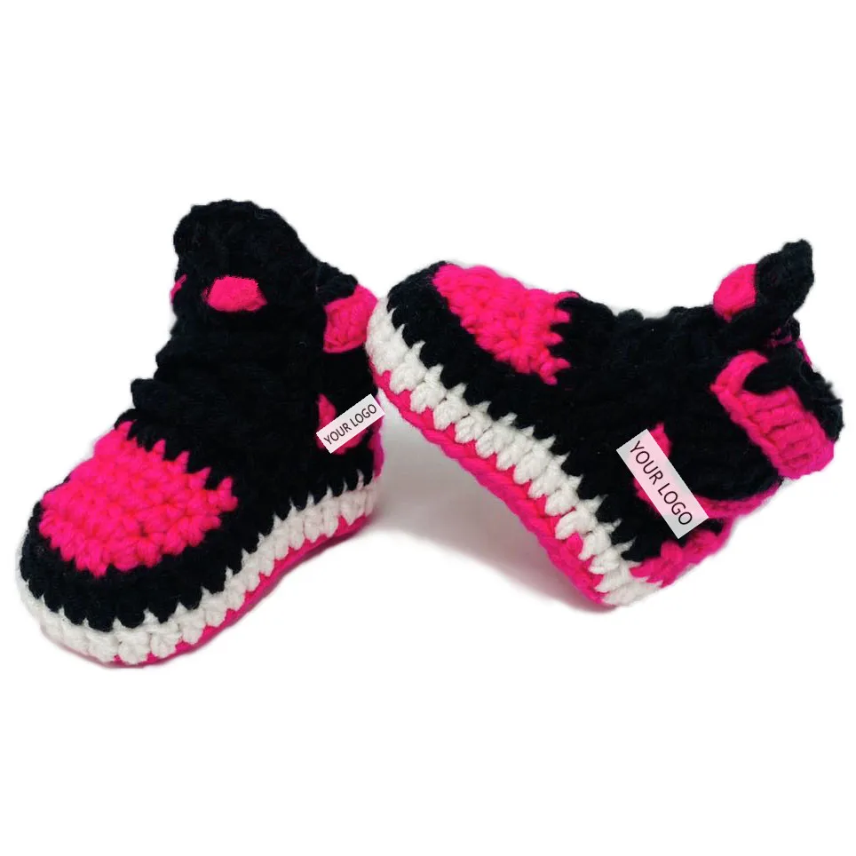 

Newborn Sports Shoes Baby Girls Boys Crochet Sneaker Booties Crochet Baby Shoes, Customized color