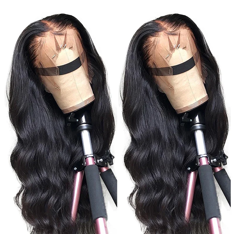 

180% 200% Density Body Wave Factory Wholesale Human Hair Lace Front Wigs Brazilian Virgin Transparent Lace Human Hair Wigs