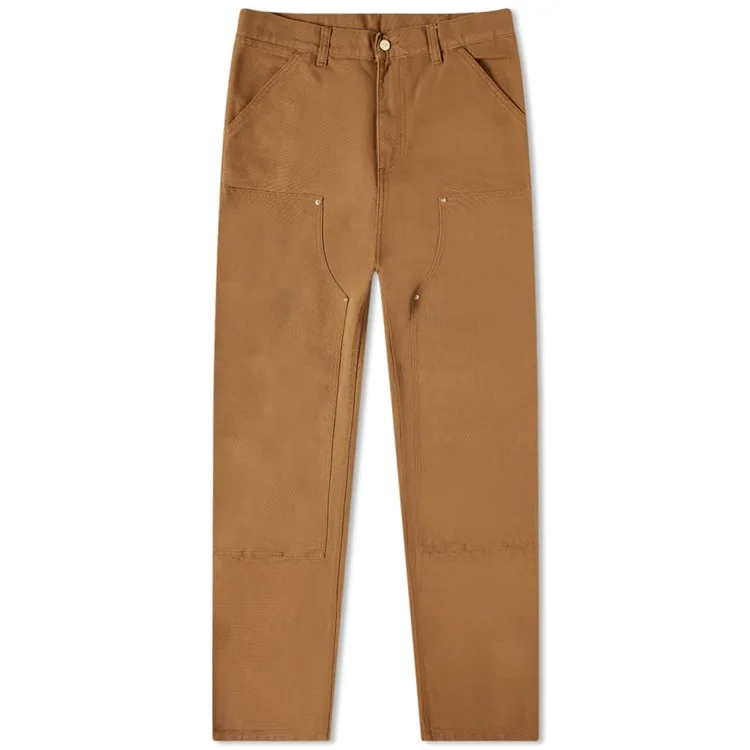 Wholesale Double Knee Straight Mid Waist Work Trousers Cotton Painter Pants Custom Carpenter Baggy Cargo Pants Men's Long