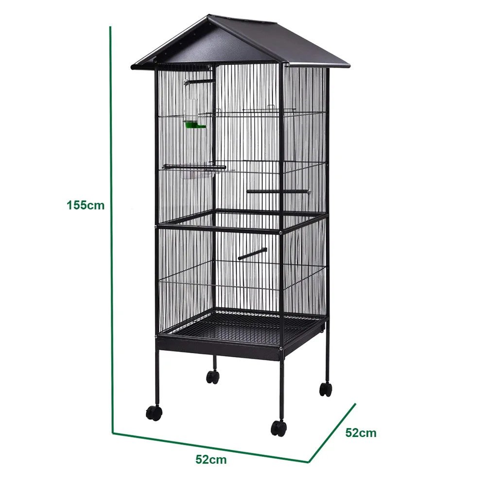 

Large Metal Bird Cage Play Top Parrot Macaw Cage