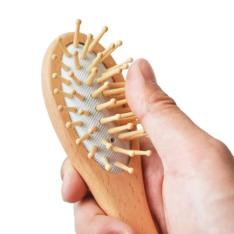 

Promotion Factory Supplier Eco Friendly Wood Paddle Cushion Massage Wooden Hair Brush