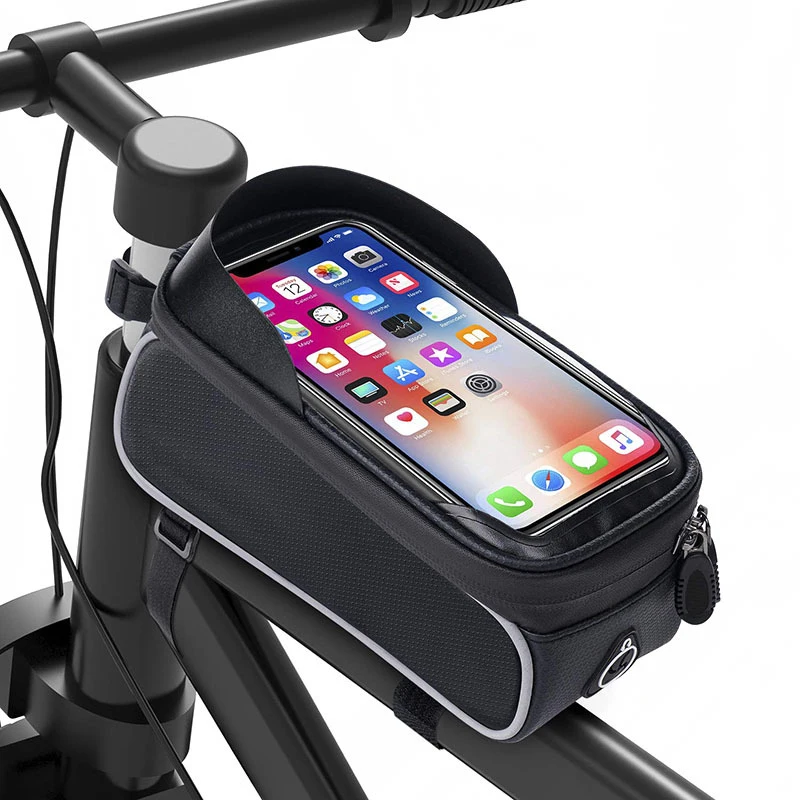 

Bike Phone bag Front Frame Bag Waterproof Bicycle Top Tube frame bag Cycling Phone Mount Pack with Touch Screen