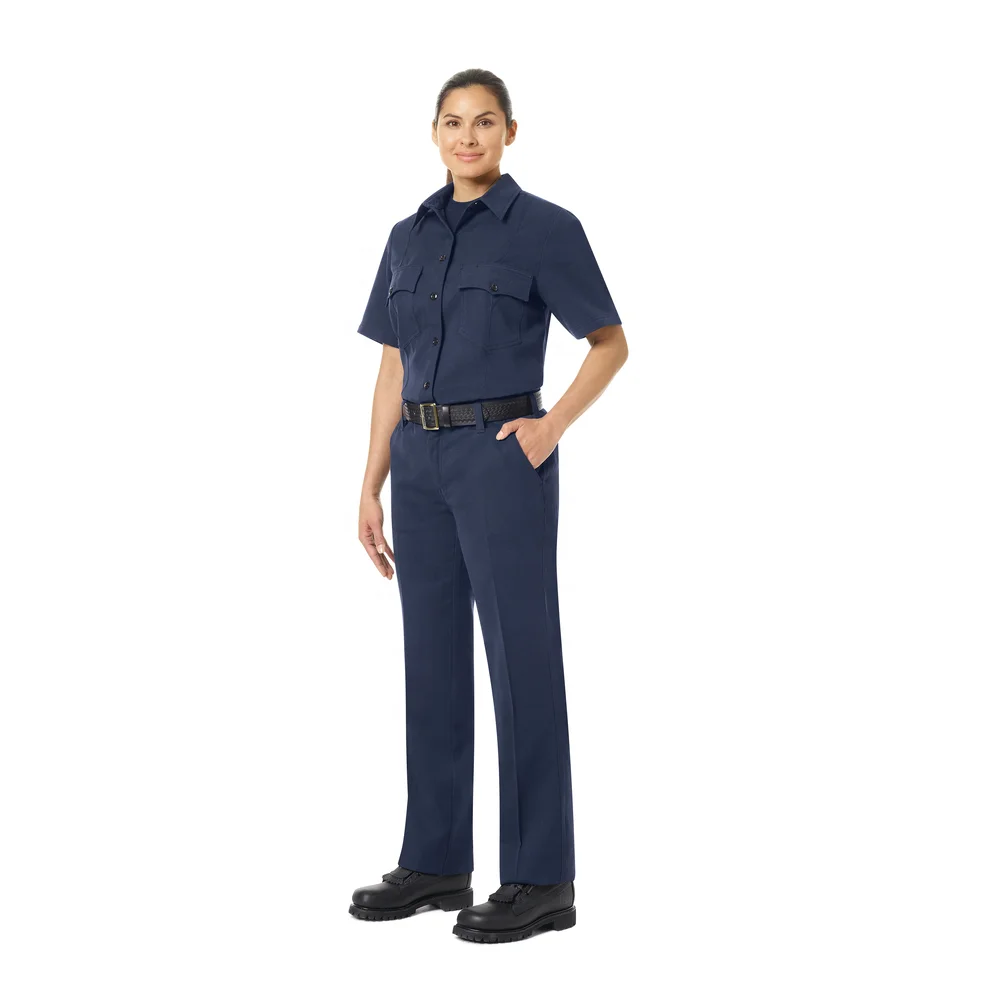 Women Security Guard Dress Shirt Navy Uniform With Logo And Patch ...