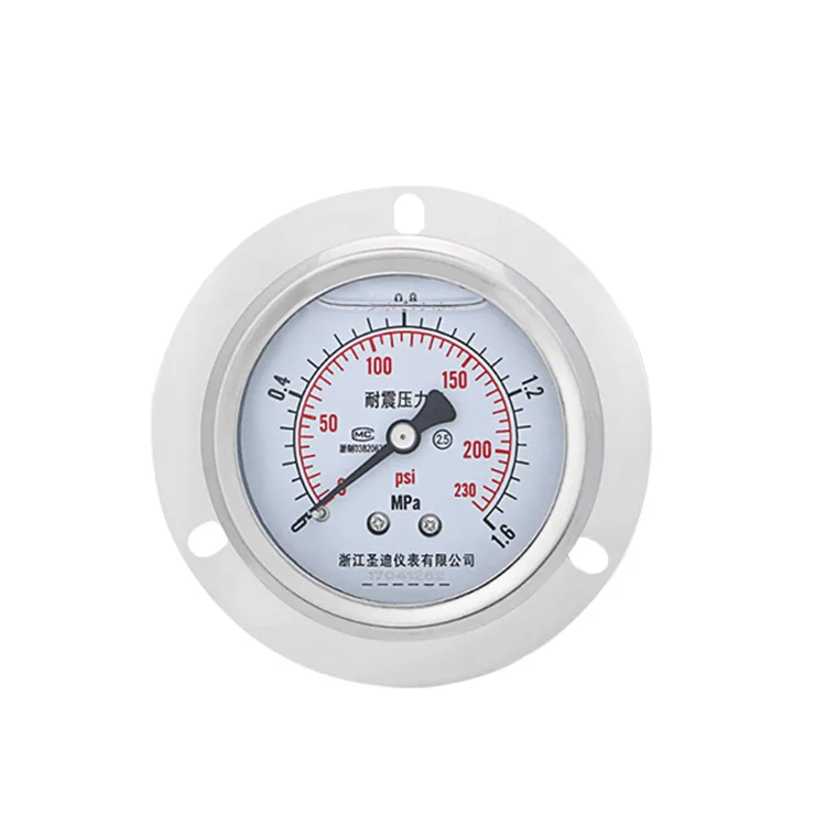 Axial 50mm stainless steel pressure gauge manometer