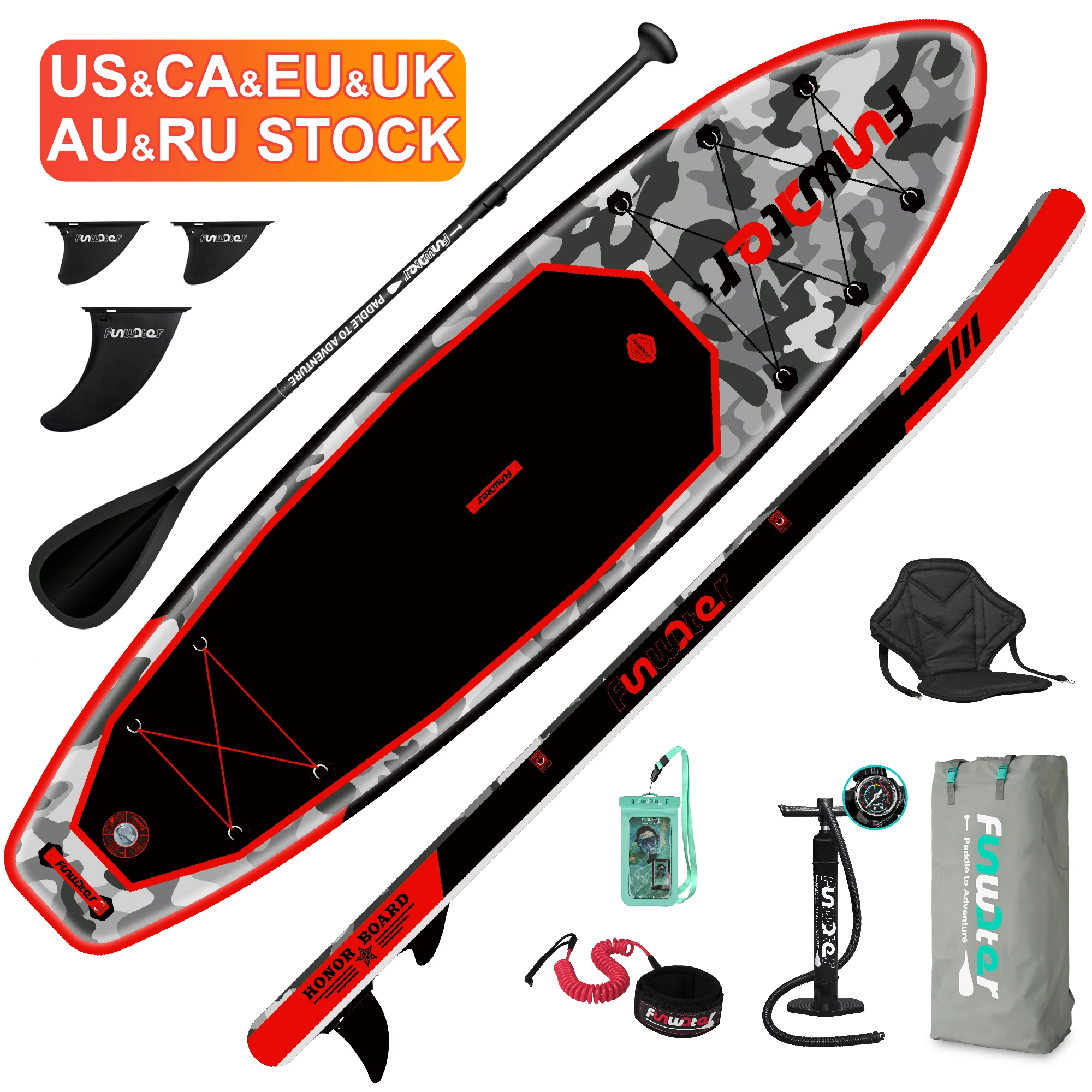 

FUNWATER Dropshipping OEM 10'8" inflatable stand up paddel boards surfboard stand up paddleboard SUP bord