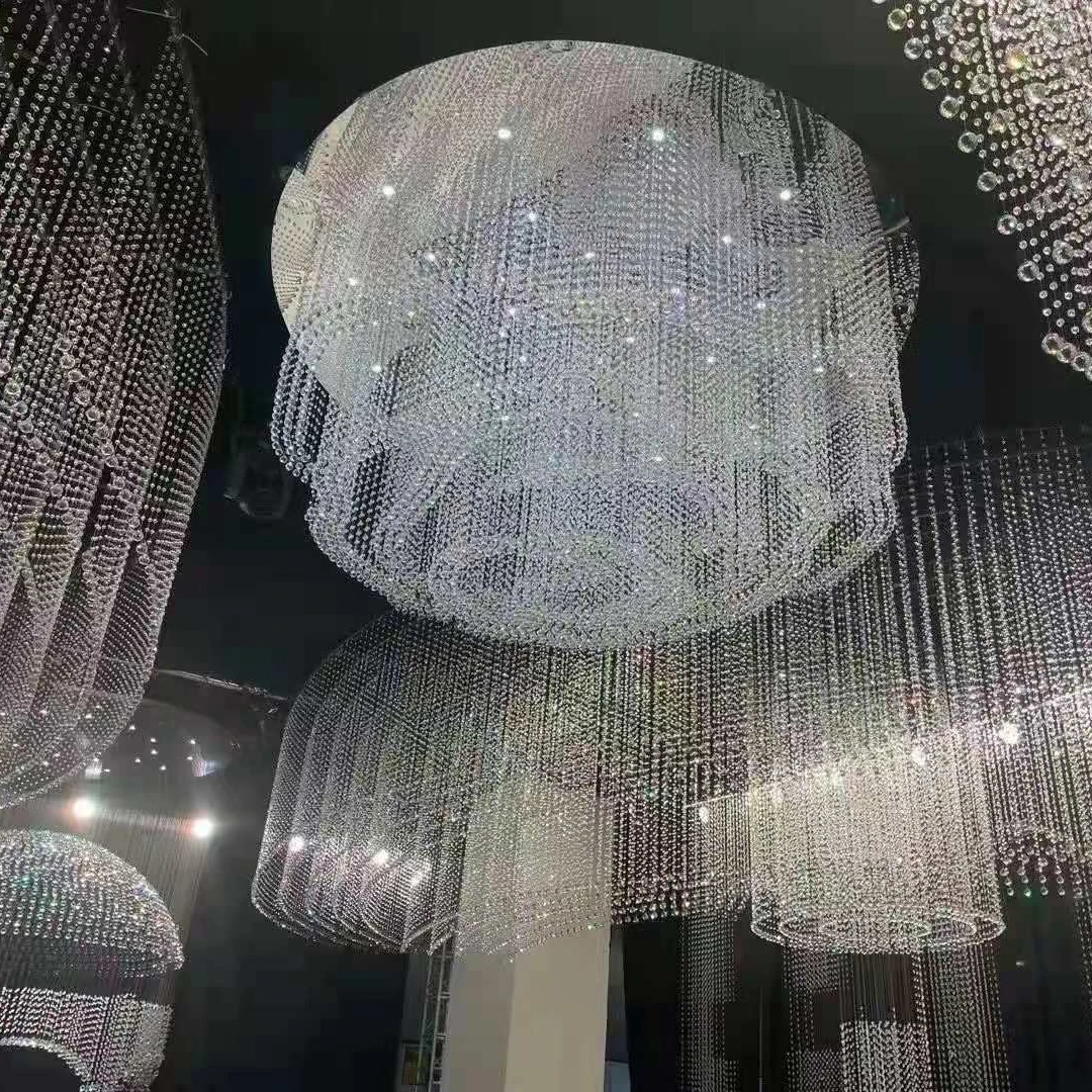 

crystal glass chandelier light beaded garland curtains ceiling hanging octagonal crystal beads strand for wedding decoration