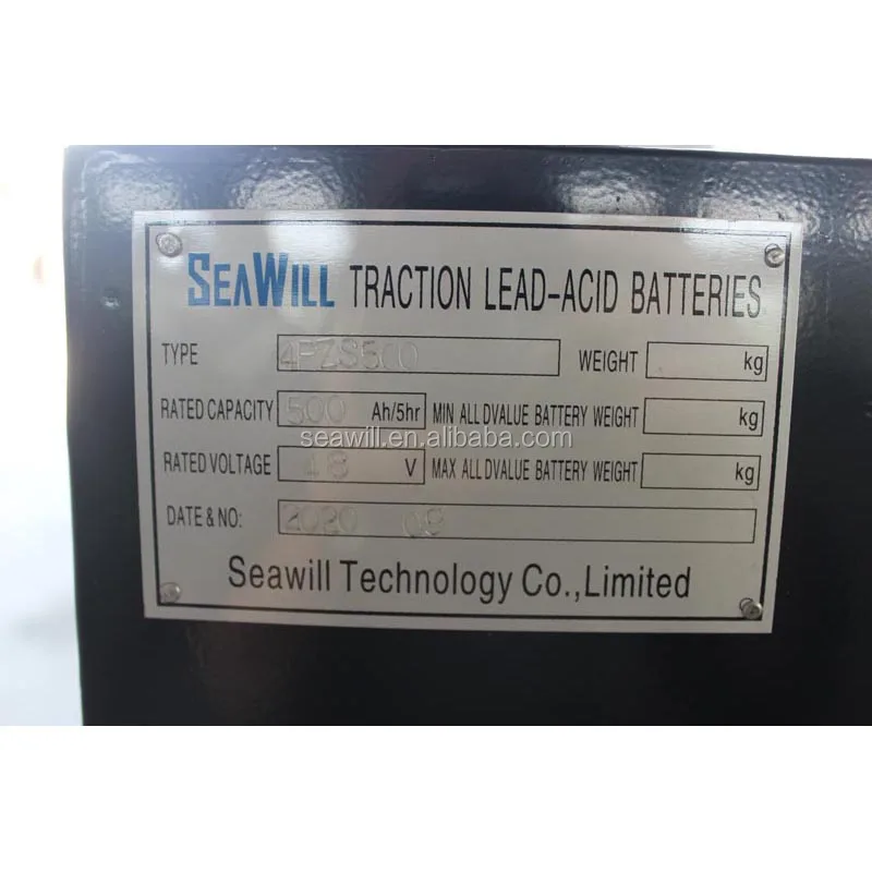 Forklift Battery 48v 500ah 48v 4pzs500 For Electric Forklift View Forklift Battery Seawill Oem Product Details From Seawill Technology Co Ltd On Alibaba Com