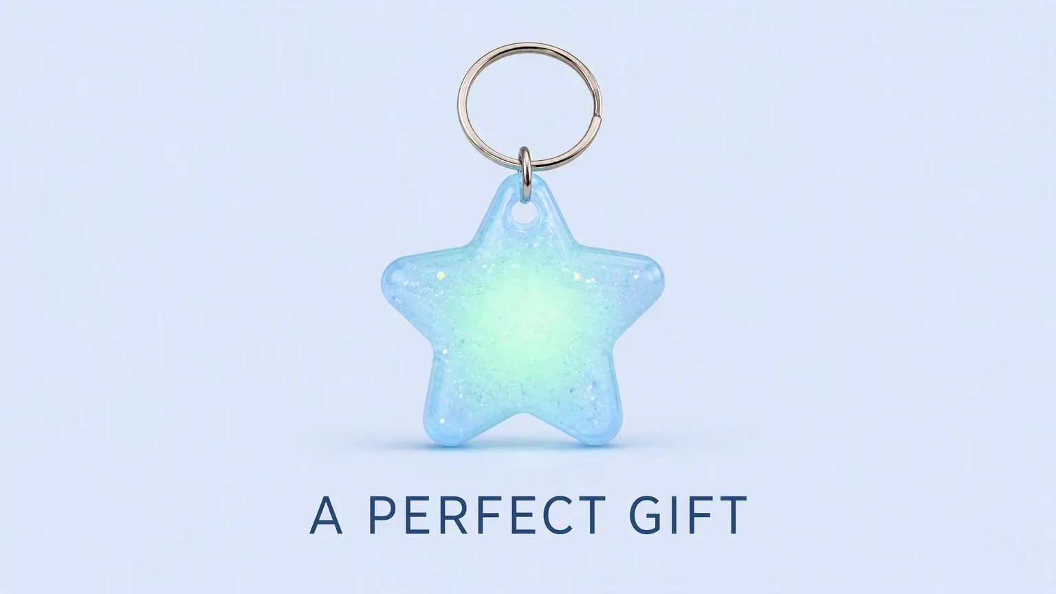 Star keychain with a perfect gift text
