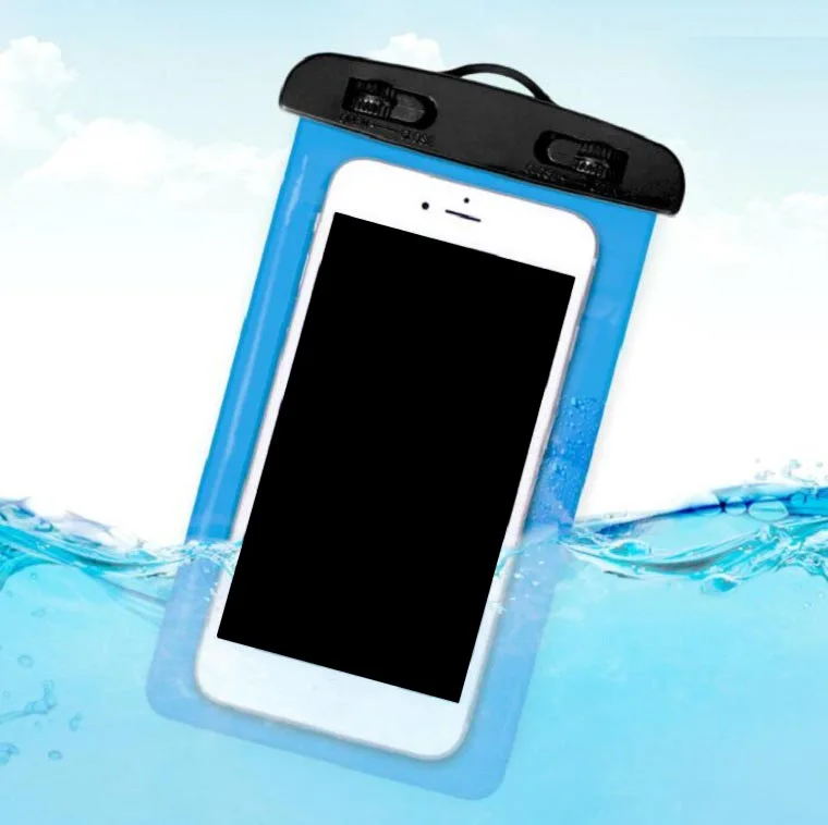 

New Design Mobile Phone Bag Cover Waterproof Crystal Limpid Screen Diving Swimming Touch PVC +ABS Mobile Waterproof Bag