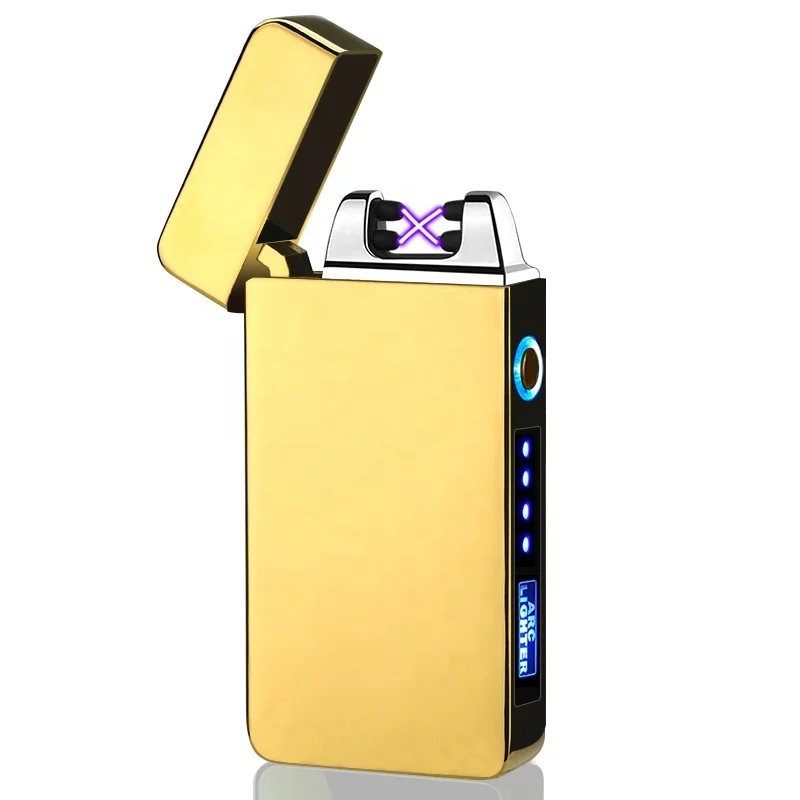 

2020 New Design Windproof Charging Lithium Pulse Plasma Double Arc Cigarette Electric USB Lighter, Various colors