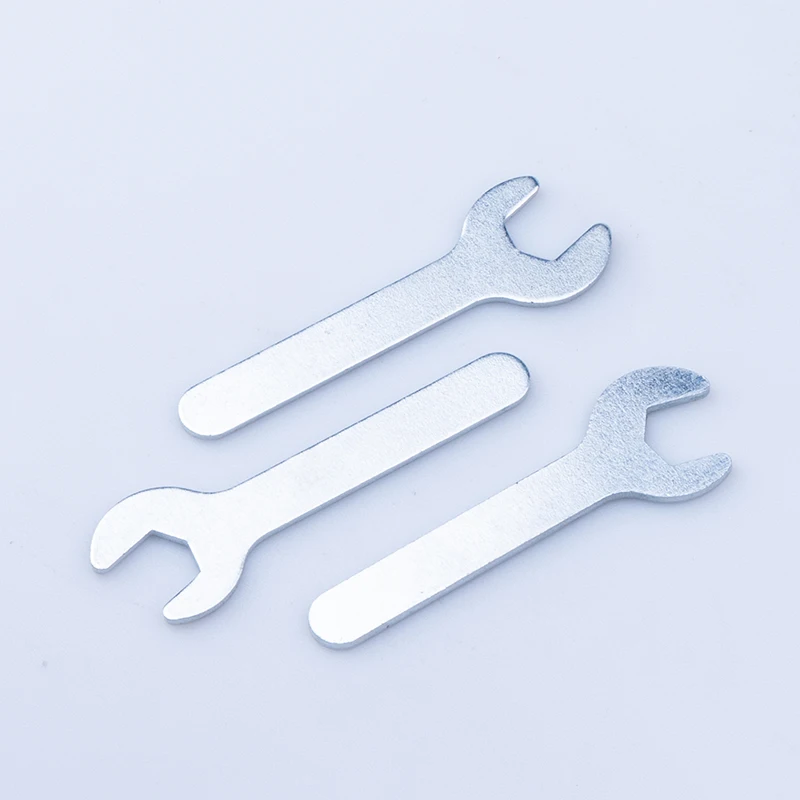 

Hot Sale M10 Mini Stamped Hex Single Open End Wrench Carbon Steel Super Mini Disposable Punching Spanner