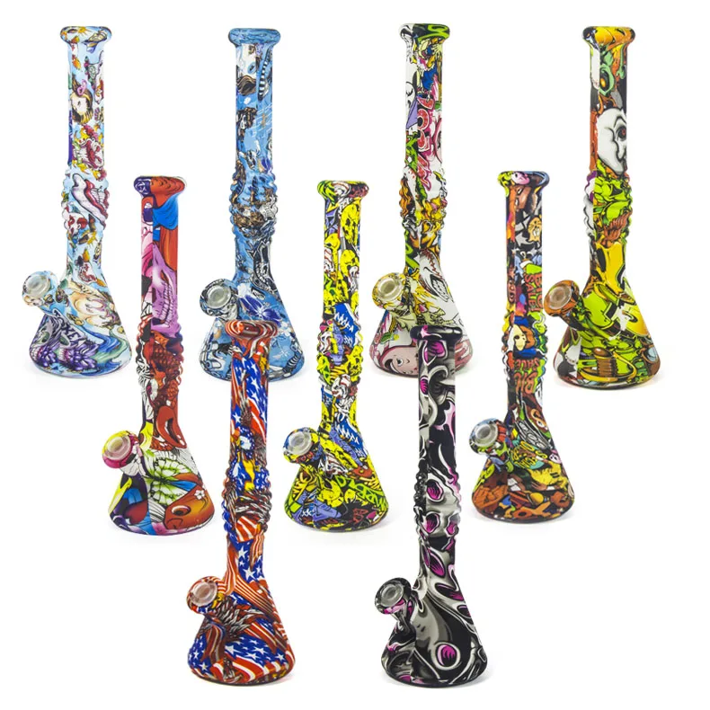 

New Silicone Colors Hookah glass pipes smoking weed Tobacco hookah Smoking Pipes weed accessories, Mixed colors