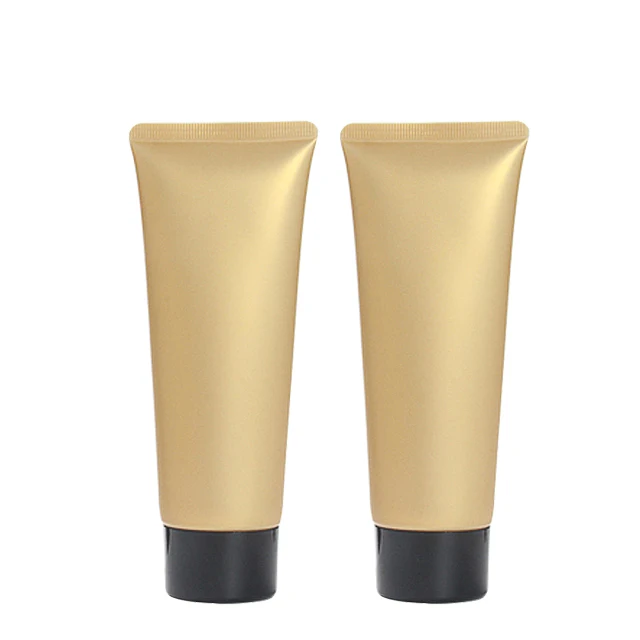 

Fuyun stock Personal Care Packaging 100g Gold Color Plastic Cosmetic Cream Tube with Cap