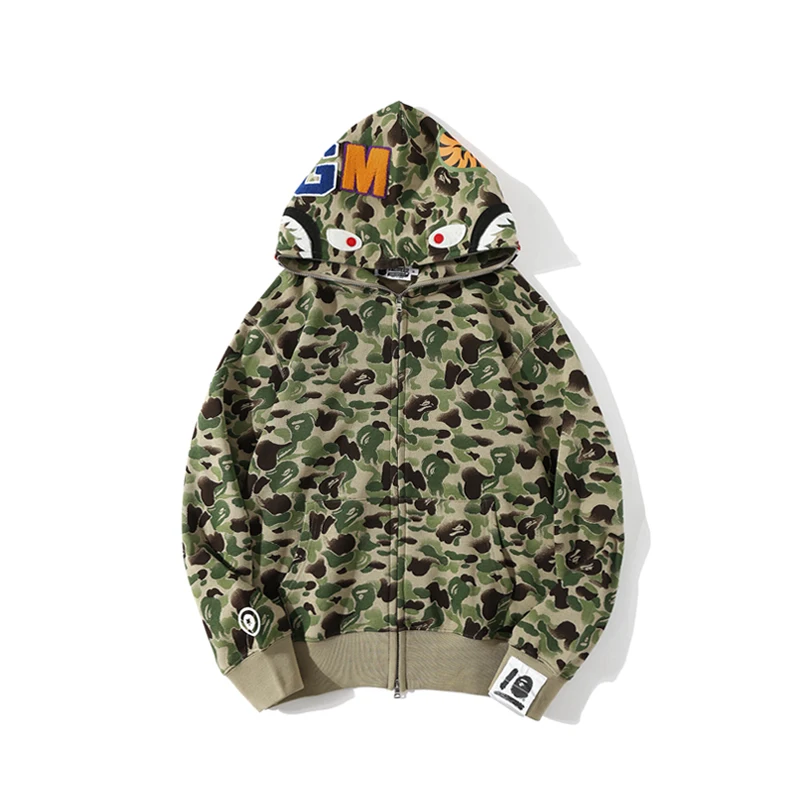 

bape shark hoodie Street Wear Wholesale Hoodie Man Sweatshirts camouflage Hoodies Pullover Cotton Asian size