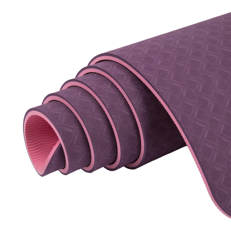 

2022 Wholesale 173cm Non Slip Double Color 4mm Eco Friendly Tpe Yoga Mat, Customized color