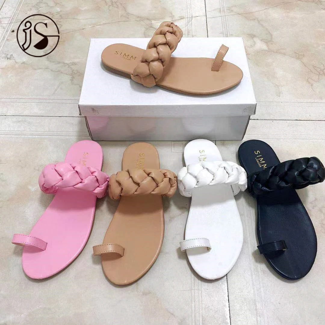 

wholesale colorful fashion leather slippers casual comfort summer slippers light weight soft women slides, Picture