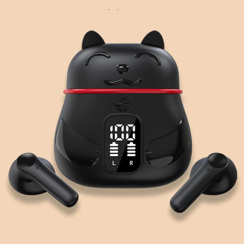 

2022 New Headphone Original Blotooth Tws Cute Cartoon True Wireless Led Display 1 Earbuds Game Earphones & Headphones