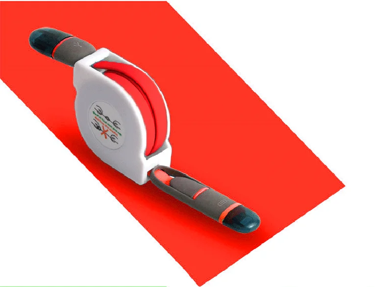 Factory directly 2 in 1 USB cable micro data cable OEM retractable usb cable - ANKUX.COM