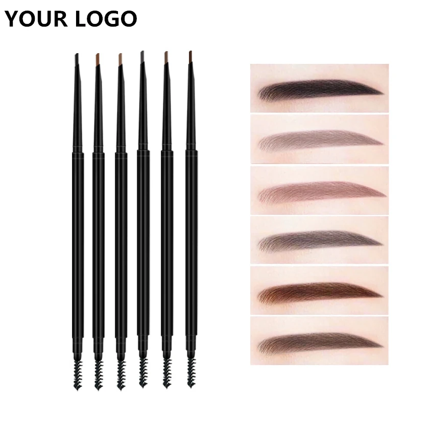 

Oem Custom Logo Waterproof Thin Brow Enhancers Private Label Eyebrow Pencil Slim, Multi-colored