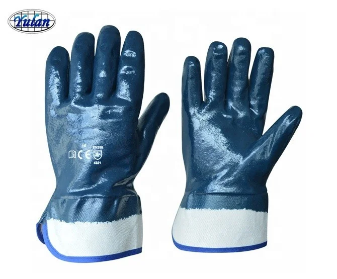 DNC304 blue nitrile gloves(safety cuff)