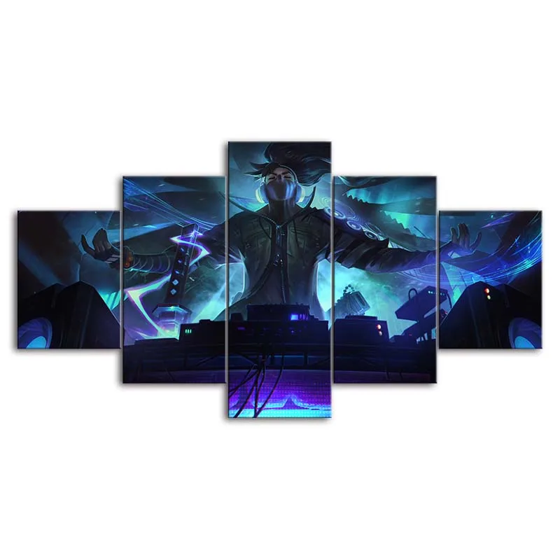 

Home Decoration Hd Printed 5 Panel Anime Dj Pictures Wall Artwork Modular Canvas Framed Poster For Bedside Background Painting