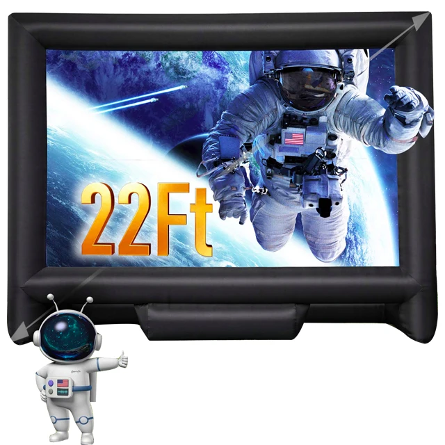 

Sewinfla High Quality  Rapid Expansion Inflatable Tv Screen Outdoor Movie Screen Inflatable Projector Screen, Black