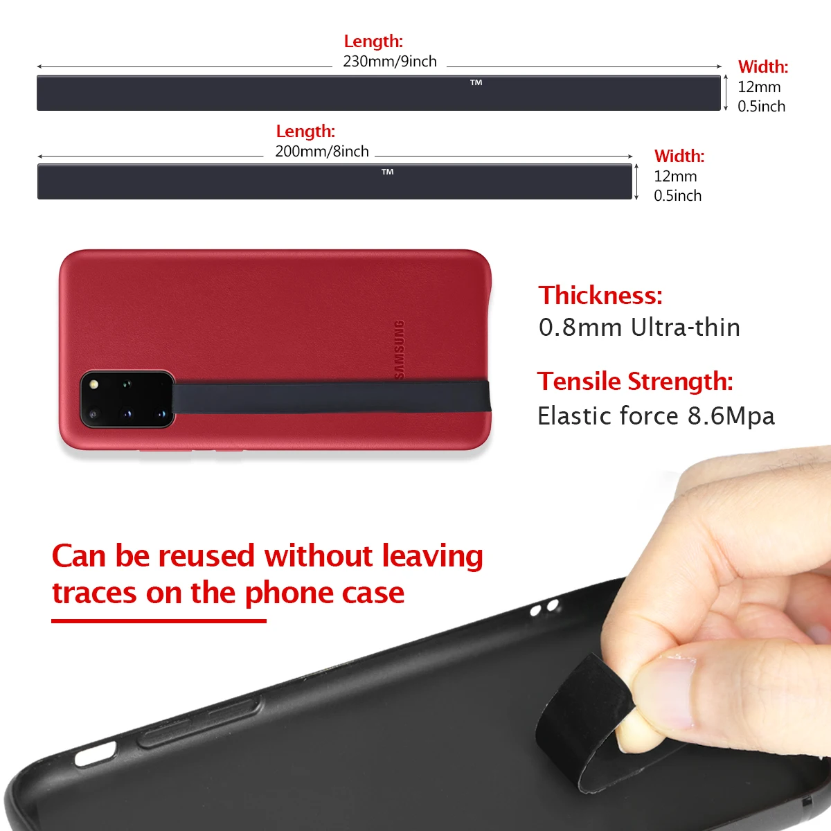 Amazon Top Seller Phone Strap Cell Phone Loops Strap Silicone