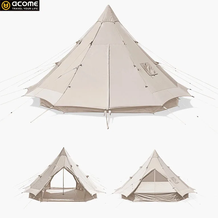 

Acome Large Luxury Glamping canvas bell tent Cotton Family Tipi tents