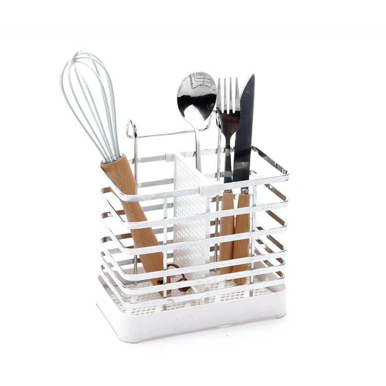 

PINPINFAMILY Mental Stainless Steel Spoons Organizer Kitchen Drying Rack French Fries Basket, Silver