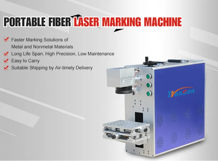Mini Portable Fiber Laser Printer Laser Marking Engraving Machine For Steel
