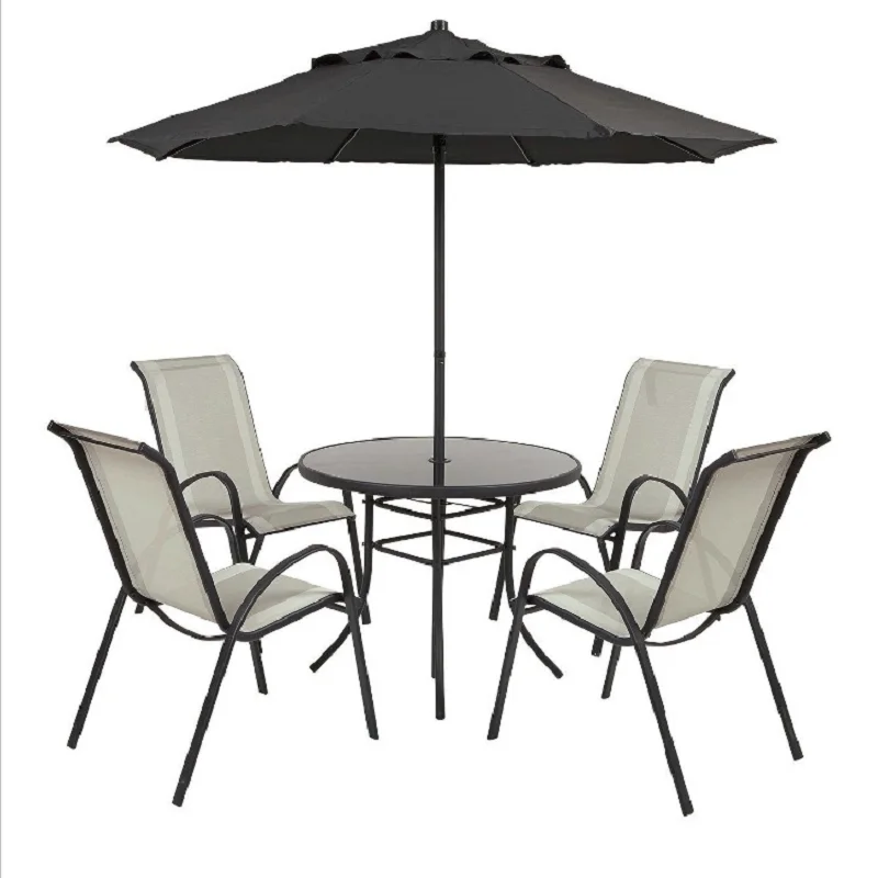 Steel Stacking Teslin Padded Chair Garden High Back Stackable Dining ...