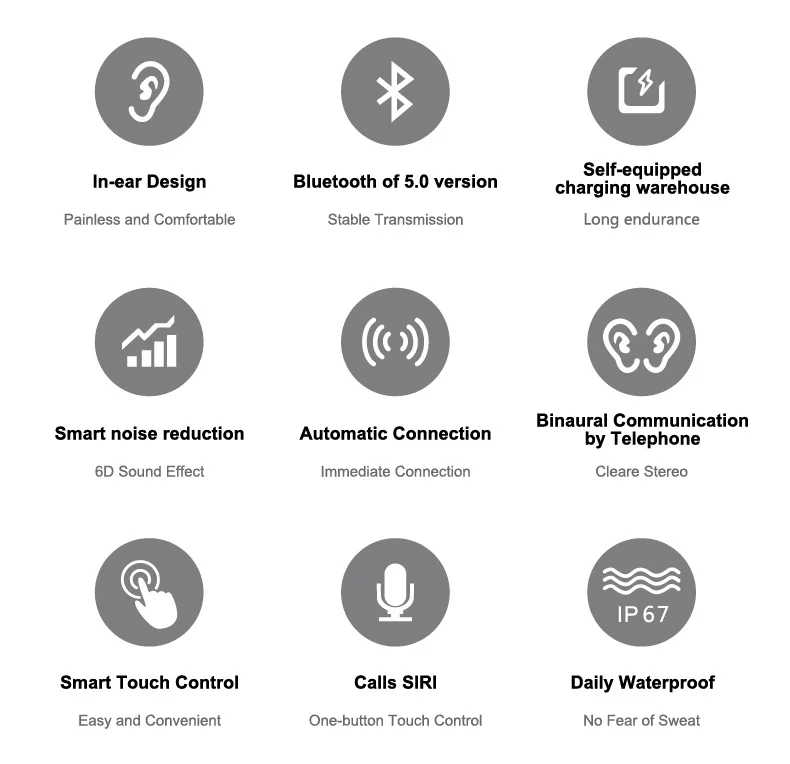 T90 Waterproof BT Headset Earbud Smart Bracelet Sports Watch App Remote Photograph Hand Band - ANKUX.COM