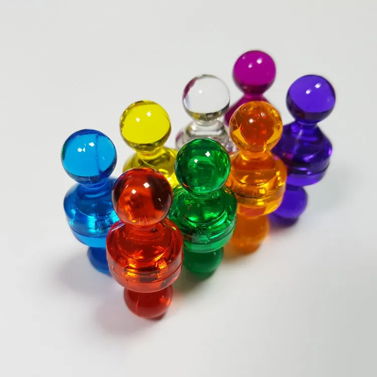 d15x21mm 钕磁铁颜色强白板塑料磁性推销