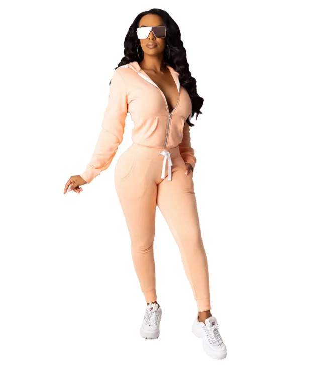 

Autumn Fashion Clothes Custom logo Women Fall Long Sleeve Two Piece Set Clothing Crop Tops jogging suits 2 Piece Pant Set